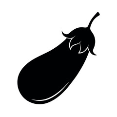 Eggplant Vegetable Minimalist Vector
