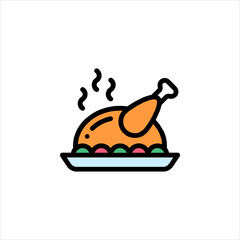 vector illustration of a chicken