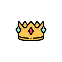 golden crown isolated on white