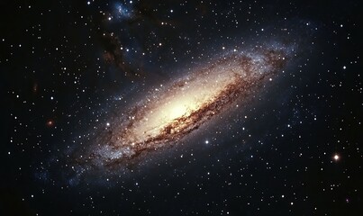 Obraz premium Vibrant Spiral Galaxy Illuminated by Starlight and Cosmic Colors
