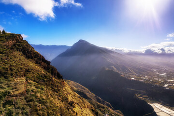 Traumhaft schöner Ausblick auf die Caldera de Taburiente auf der Insel La Palma
