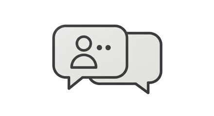 Fototapeta premium Isolated Chat Bubble Communication Icon Graphic