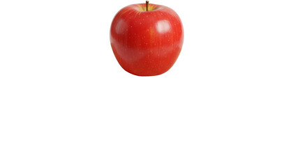 Isolated Single Red Apple Close-up