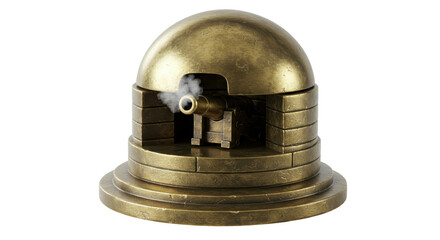 Isolated Cannon with Smoke