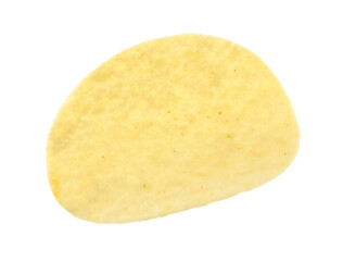 One tasty potato chip isolated on white