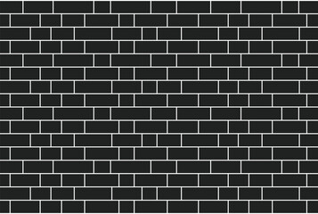Pattern of black and white bricks arranged in a traditional horizontal layout