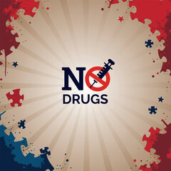 International Anti Drug Day Celebration, vector, illustration, background