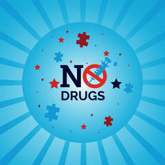 International Anti Drug Day Celebration, vector, illustration, background