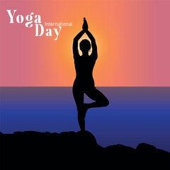 International Yoga Day Celebration, vector, illustration, background