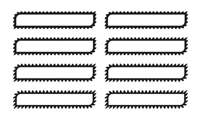 Wavy Hollow Two Rounded Corner Rectangles