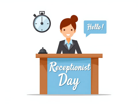 National Receptionists Day Appreciation – Office Greeting Desk Staff with Friendly Professional Service
