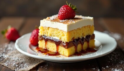 Classic Italian dessert, layers of coffee-soaked ladyfingers and mascarpone , isolated background, ingredient, delicious