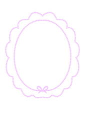 Dashed dot pearl coquette frame fit for coquette theme for invitation wedding engagement dinner valentine retro in pink