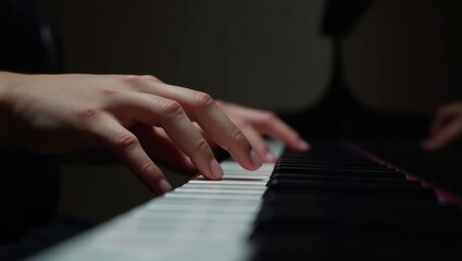 Fototapeta premium Piano Performance: A Moment of Musical Expression