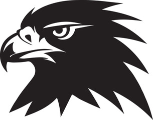 Falcon vector head silhouette