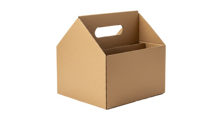 Isolated Cardboard Drink Carrier for Takeout Coffee and Beverages