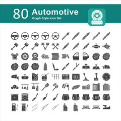 Illustration of Automotive Collection design Glyph Icon. Automotive Glyph Icon Pack. Set of Automotive Solid Icon
