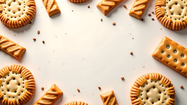 National Biscuit Day sale banner design free space in the center