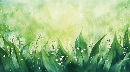 Delicate Lily The Valley Blossoms