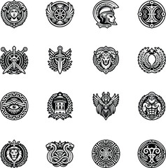 Set of Filled Style Roman Mythology Icons    © creativestall