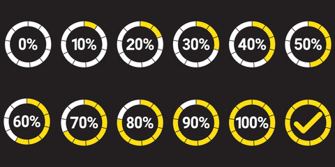 Humidity level. Graphics of drop of water with different percentages. Hydration. Water amount. Precipitation percentage PNG.