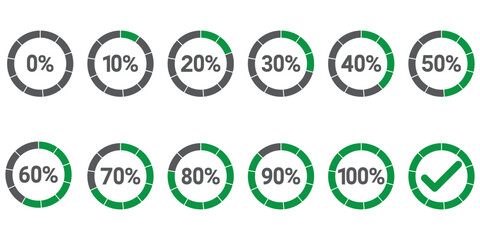 Humidity level. Graphics of drop of water with different percentages. Hydration. Water amount. Precipitation percentage PNG.