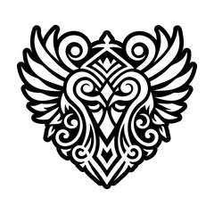 A glyph style icon of lares deity