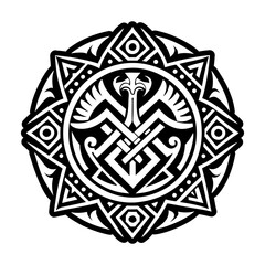 A glyph style icon of penates symbol