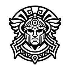 Fototapeta premium A glyph style icon of roman soldier tattoo