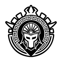 A filled style icon of warrior symbol