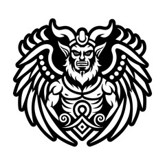 A solid style icon of mythical creature symbol