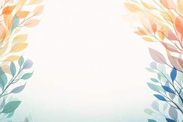 Obraz premium Pastel Leaves Border Background, Pastel Leaves Frame Background, Pastel Leaves Background, Leaves Digital Paper, Pastel Leaves Banner, Pastel Leaves Border Frame