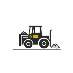 Fototapeta premium Landfill - Vector icon, isolated on white background - 