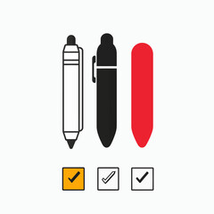 Marker - Vector icon, isolated on white background  -  