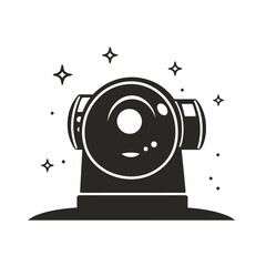 Obraz premium Observatory - Vector icon, isolated on white background - 