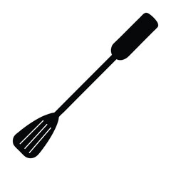 Spatula Silhouette Vector on White Background
