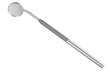 Dental Mouth Mirror, 3D rendering isolated on transparent background