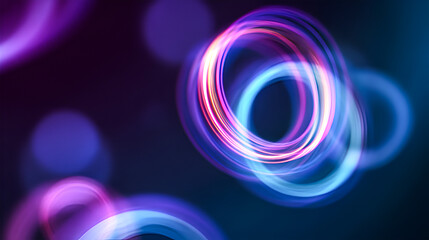 Vivid swirling neon lights hypnotic motion vibrant colors abstract art