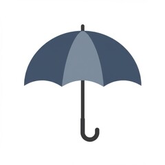 Two Tone Blue and Grey Umbrella Illustration