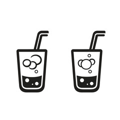 Soda - Vector icon, isolated on white background  -  