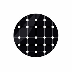 Solar Panel - Vector icon, isolated on white background  -  