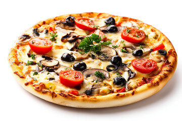 Delicious Mushroom and Olive Pizza A Tempting Treat
