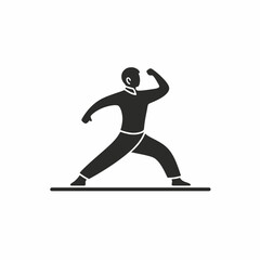 Fototapeta premium Martial art fighter icon vector vector
