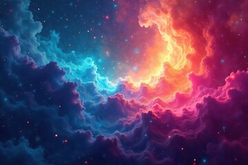 Abstract swirling nebula texture, vibrant colors, fantasy, pattern