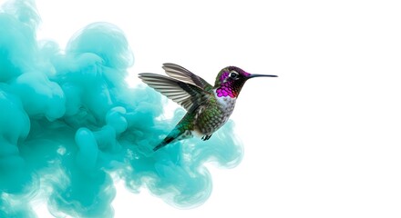 Naklejka premium Hummingbird in Smoke