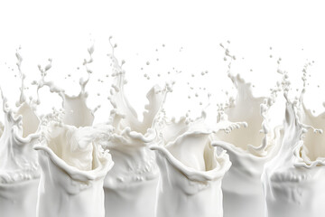 Dynamic Milk Splashes Refreshing Creamy White Delight