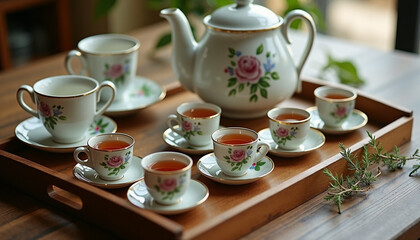 Elegant Afternoon Tea Setup