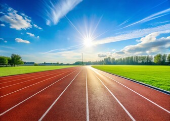 Empty Running Track Numbers, Sports Field, Athletics, Competition, Fitness