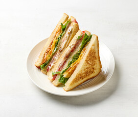 club sandwich on plate