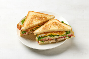 club sandwich on plate